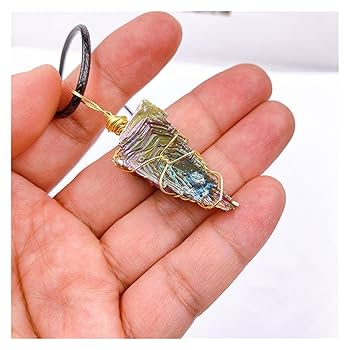 Amazon.co.jp: 天然金属クォーツビスマス鉱石ペンダントクォーツ